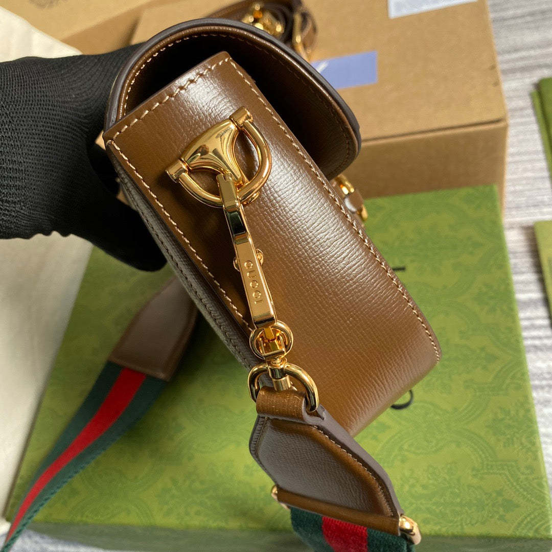 gg Horsebit 1955 gg Mini Bag Beige For Women, Women&#8217;s Bags 8in/21cm gg