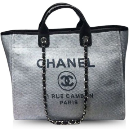 CHL DEAUVILLE TOTE CANVAS BAG LIGHT GREY