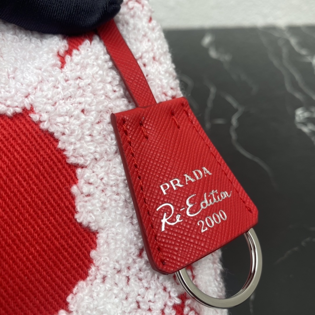PR RE-EDITION 2000 EMBROIDERED DRILL MINI BAG RED