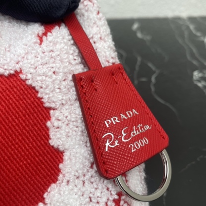 PR RE-EDITION 2000 EMBROIDERED DRILL MINI BAG RED