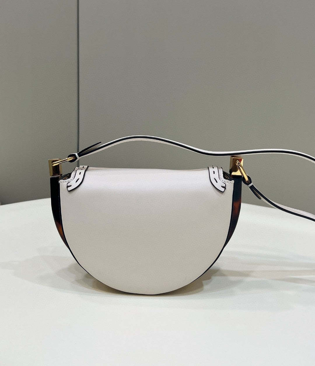 FI Moonlight Saddle White Bag For Woman 19cm/7.5in