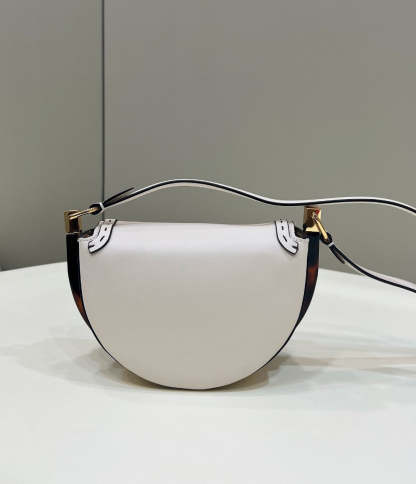 FI Moonlight Saddle White Bag For Woman 19cm/7.5in
