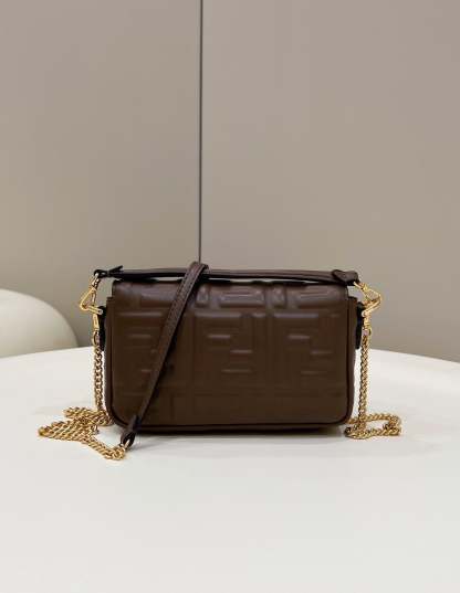 FI Baguette Brown For Women, Women&#8217;s Handbags, Shoulder And Crossbody Bags 7.5in/19cm FF 8BS017