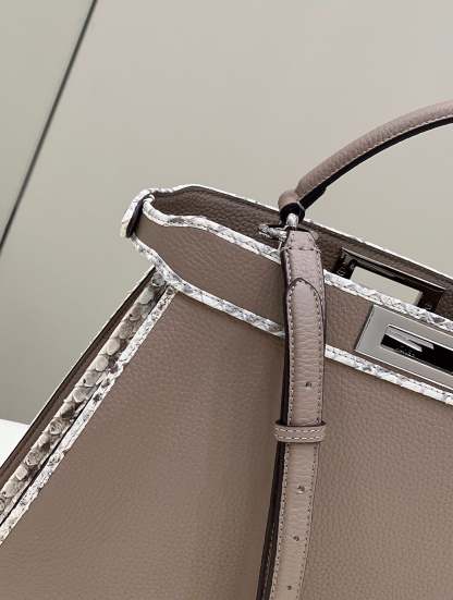 FI Peekaboo ISeeU Medium Greige For Women, Women&#8217;s Handbags, Shoulder Bag 13.1in/33.5cm FF