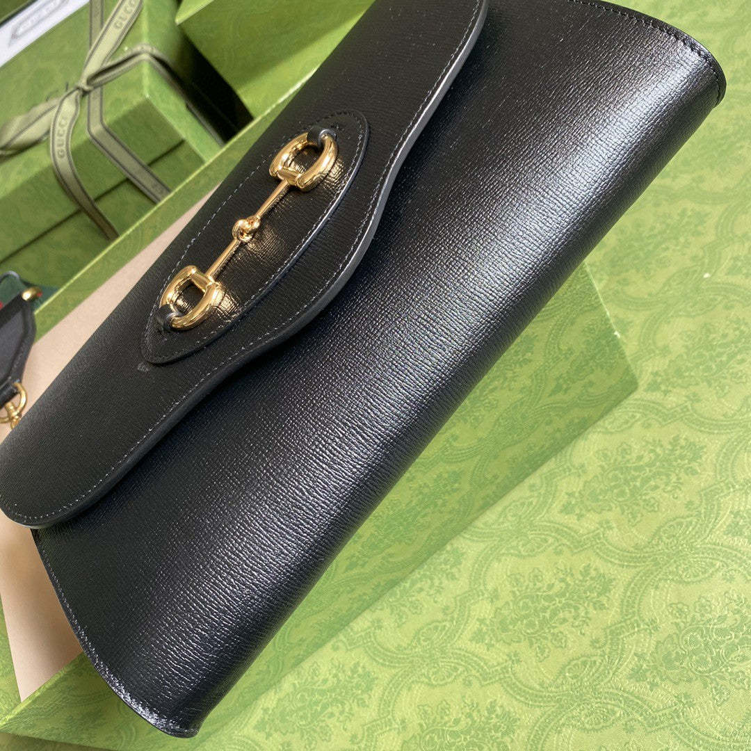gg Horsebit 1955 Small Bag Black For Women 10.2in/26cm 677286 18YSX 1060