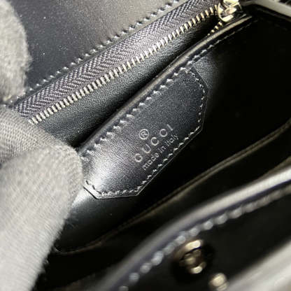 gg Bamboo 1947 Small Top Handle Bag Black  For Women 8.3in/21cm gg 675797 10ODP 1060