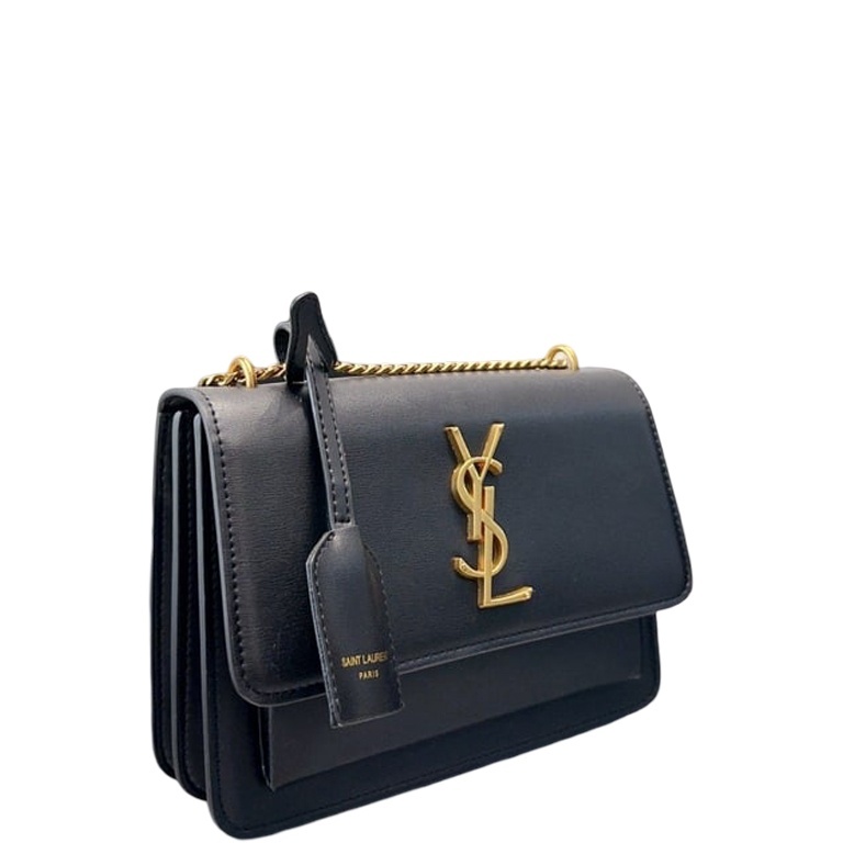 SAINT LAURENT SUNSET MEDIUM CHAIN BAG IN SMOOTH LEATHER 22CM