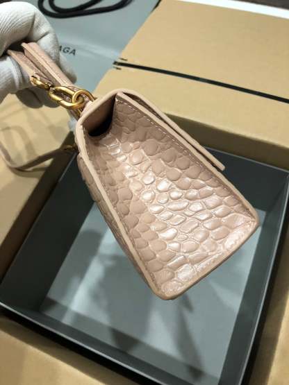 Balenciaga Hourglass bag  nude  crocodile skin
