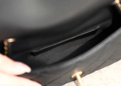 CC  Mini Flap Bag 18 Black Lambskin