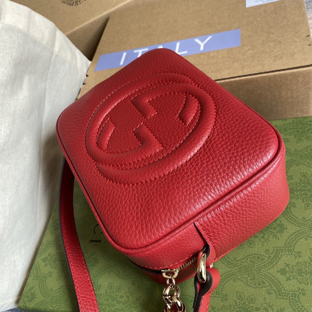 gg Soho Small Disco Bag Red For Women, Women&#8217;s Bags, Shoulder And Crossbody Bags 8in/21cm gg 308364