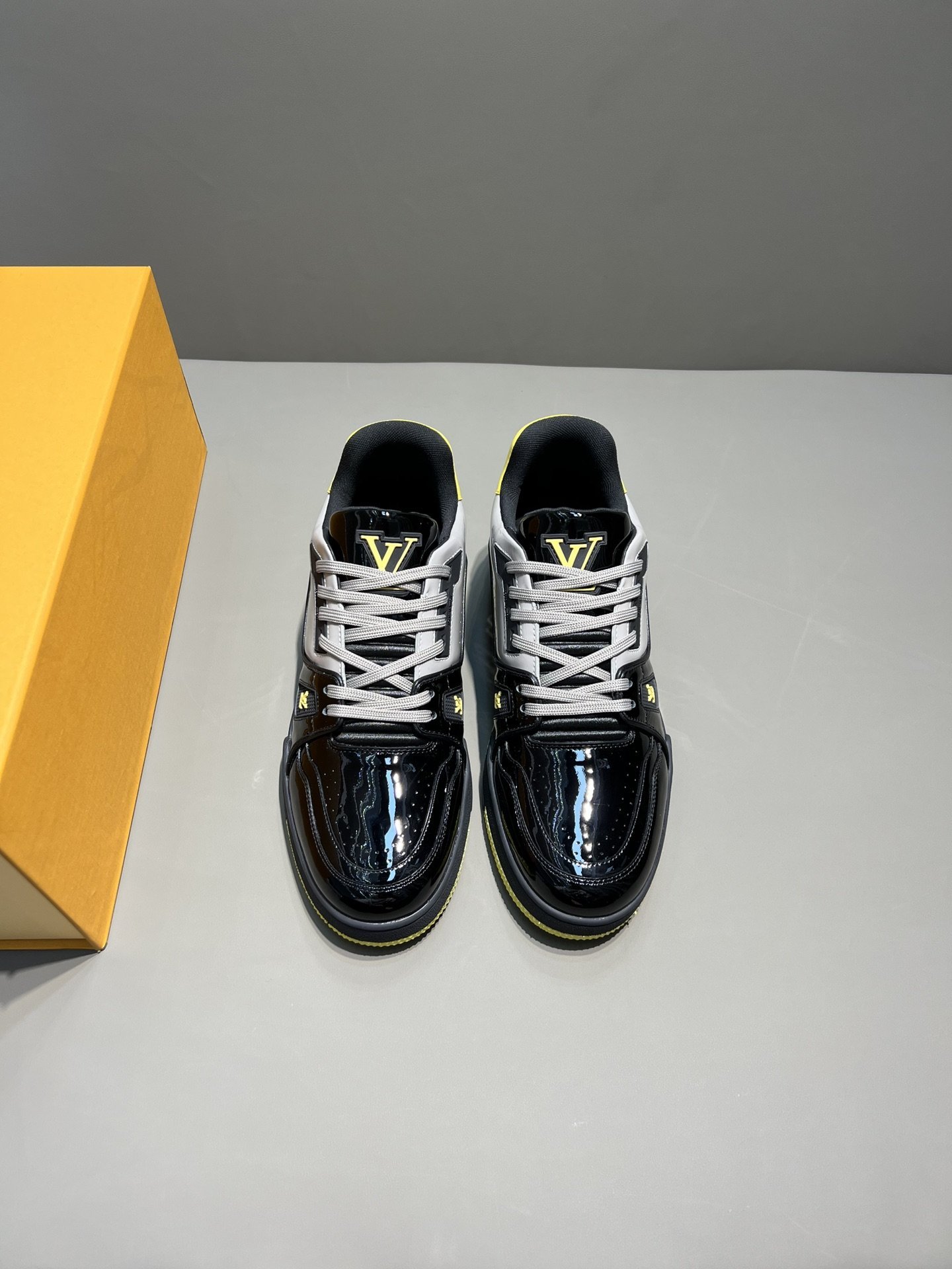 LUV TRAINER SNEAKER PATENT CANVAS BLACK VIRGIL ABLOH