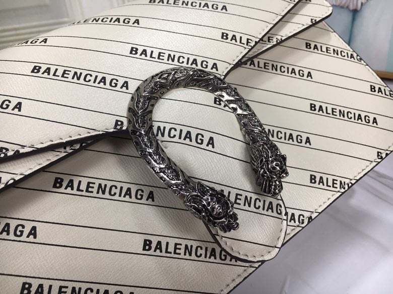 GG X BALENCIAGA THE HACKER PROJECT SMALL DIONYSUS BAG WHITE 28CM