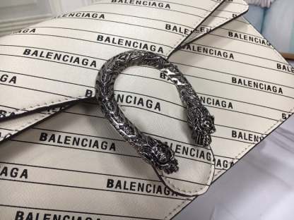 GG X BALENCIAGA THE HACKER PROJECT SMALL DIONYSUS BAG WHITE 28CM