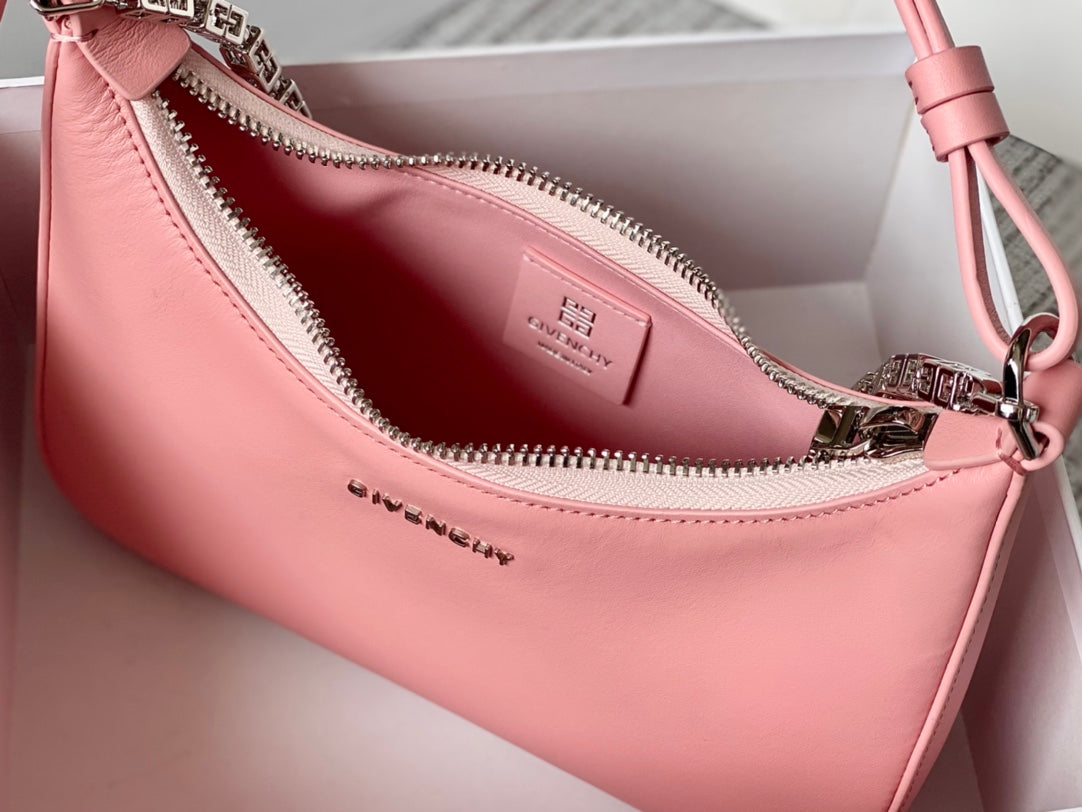 gv Small Moon Cut Out Bag Pink For Women, Handbags, Shoulder Bags 9.8in/25cm GVC