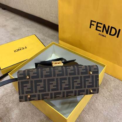 FI Vintage Handle Bag 26cm Brown