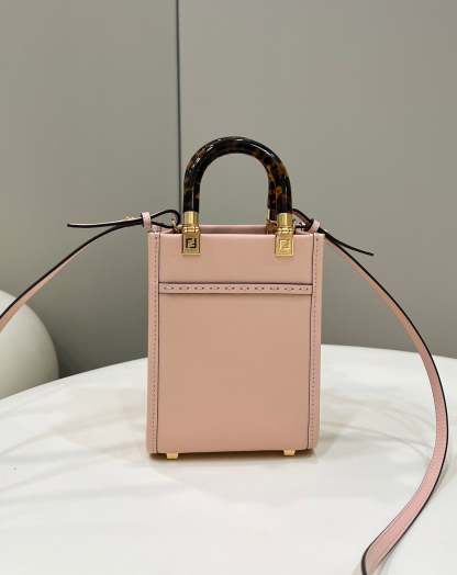 FI Mini Sunshine Shopper Pink For Women, Women’s Handbags, Shoulder And Crossbody bags 7.1in/18cm FF 8BS051