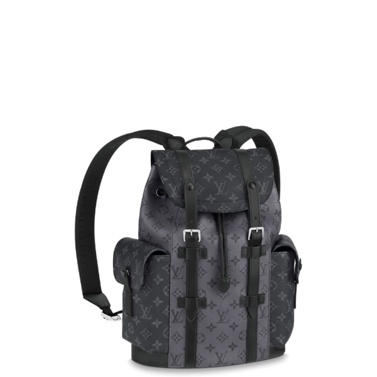 LUV CHRISTOPHER MONOGRAM ECLIPSE REVERSE BLACK AND GREY 45CM M46331