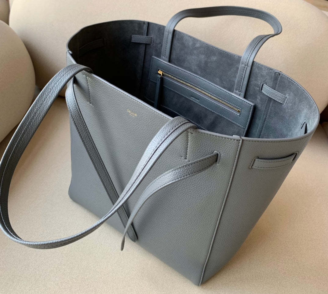 CE Small Cabas Phantom In Soft Grained Grey For Women 12in/31cm 189023TNI.10DC