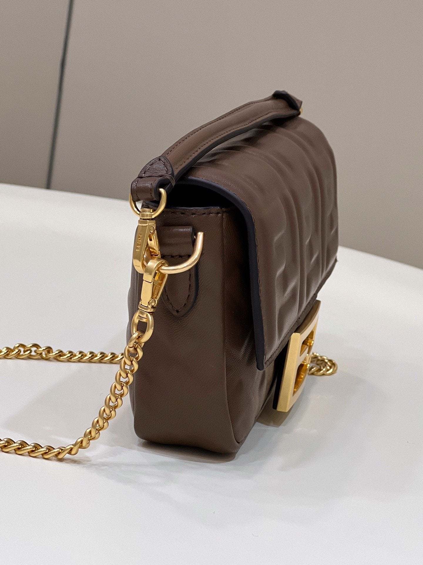 FI Baguette Brown For Women, Women’s Handbags, Shoulder And Crossbody Bags 7.5in/19cm FF 8BS017