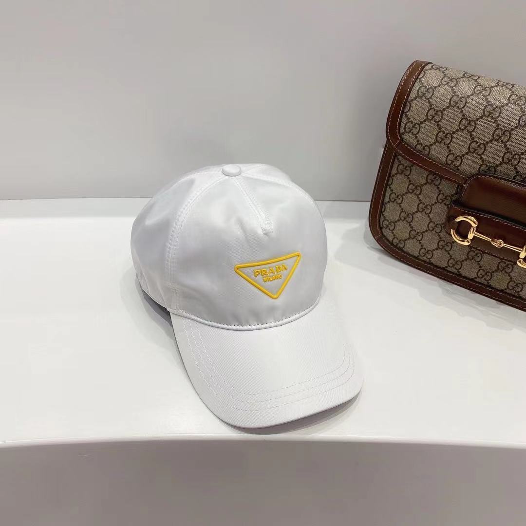 PD YELLOW LOGO BASEBALL CAP WHITE