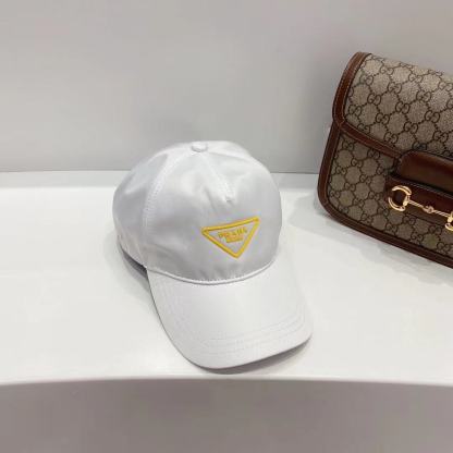 PD YELLOW LOGO BASEBALL CAP WHITE
