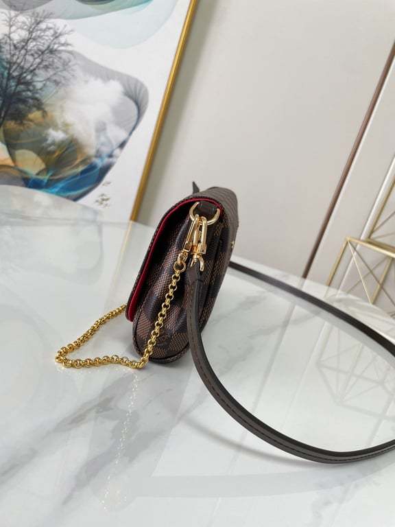 LUV FELICIE POCHETTE DAMIER AZUR 21CM