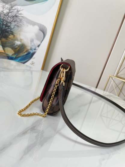 LUV FELICIE POCHETTE DAMIER AZUR 21CM