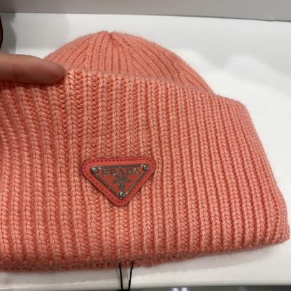 PD WOOL AND CASHMERE BEANIE SLIVER PINK