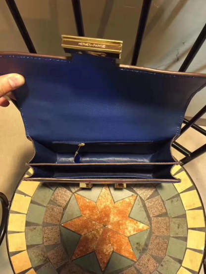 HM Constance 24 Pattern Crocodile Blue For Women, Handbags, Shoulder Bag 9.4in/24cm