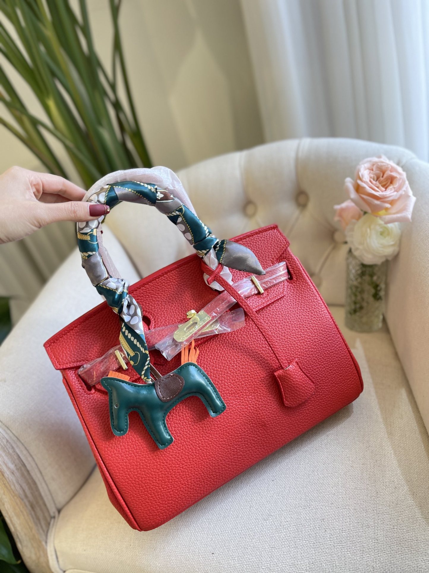 HM BIRKIN 35 TOGO LEATHER GOLD HARDWARE RED 35CM