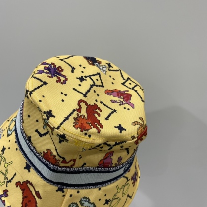 DOR MULTICOLOR IMAGE BUCKET HAT YELLOW