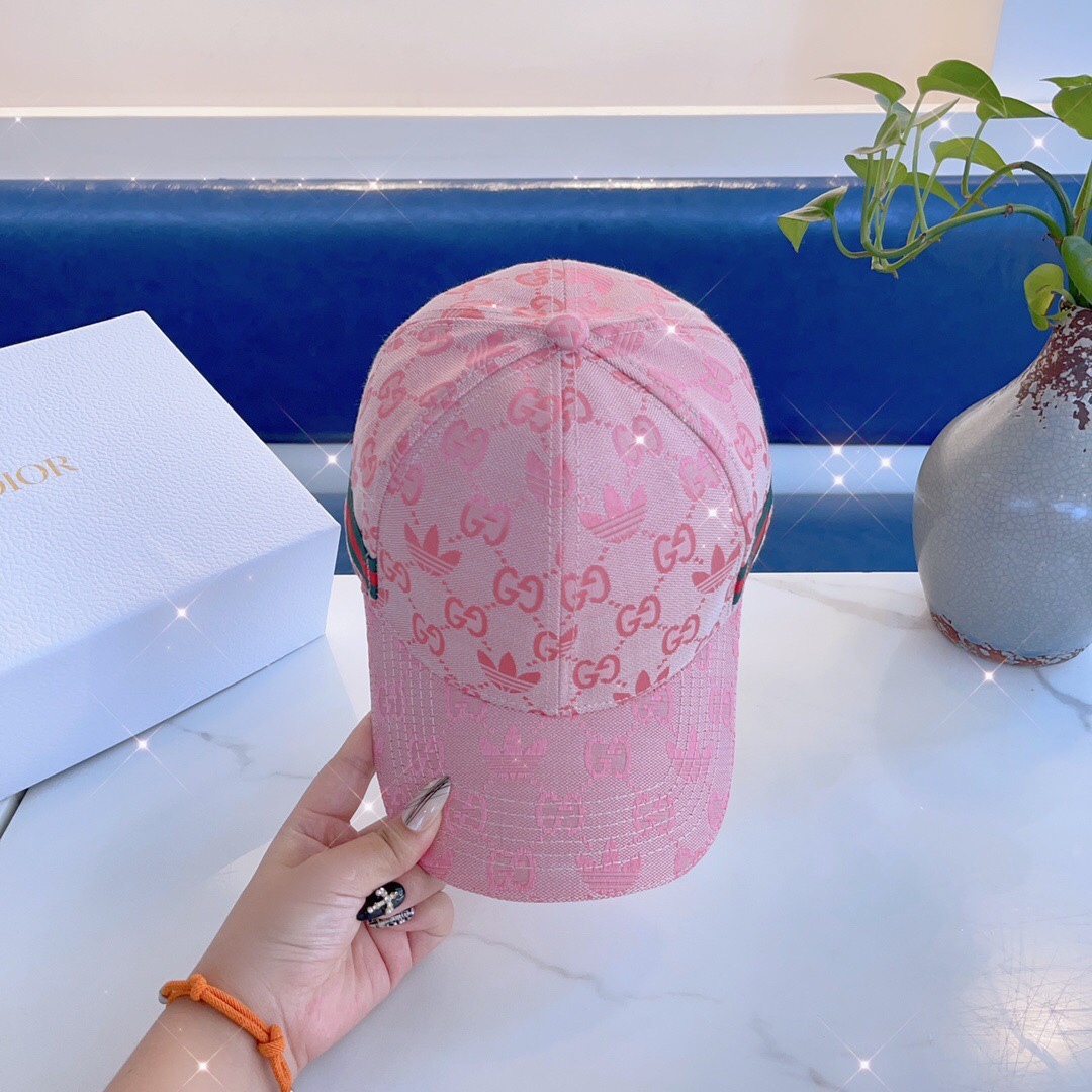 GG X ADIDAS BASEBALL CAP HAT PINK