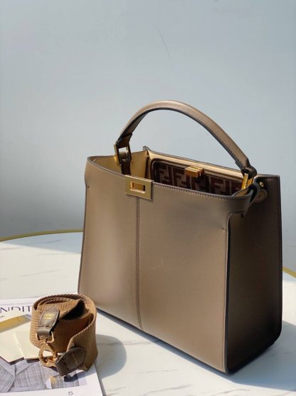 FI Peekaboo X-Lite Tote Medium Light Brown Bag For Woman 30cm/12in