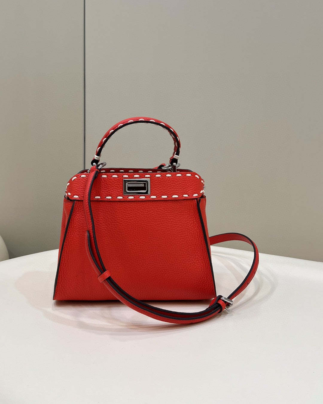 FI Peekaboo Small Red Bag For Woman 23cm/9in