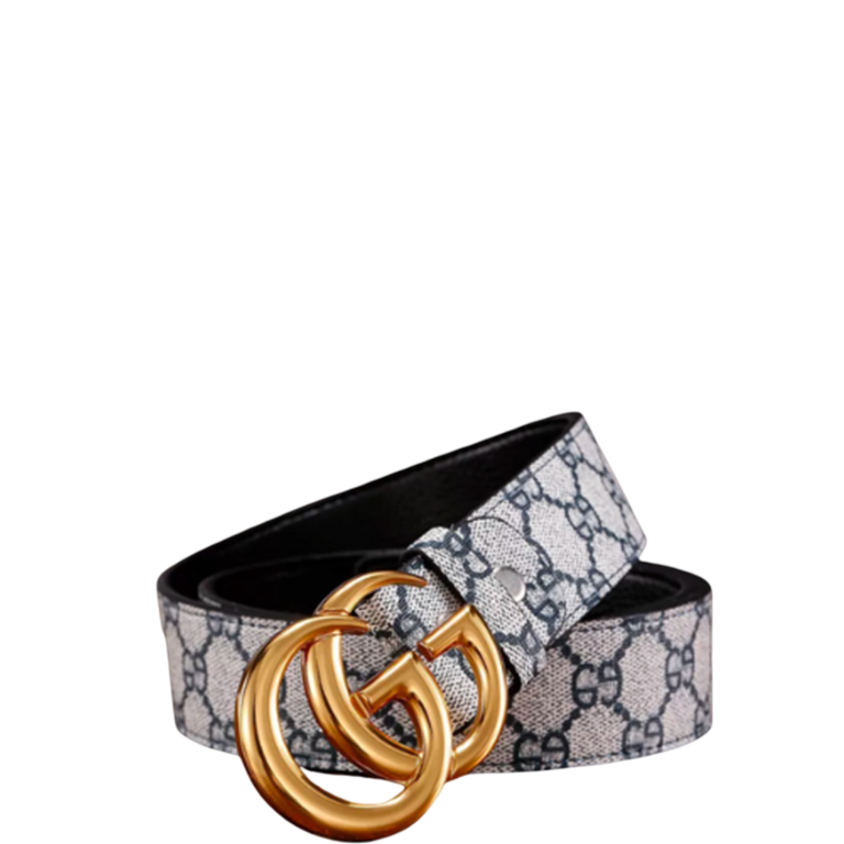 GG'S SUPREME BELT WITH G BUCKLE GOLD METAL 3.8CM