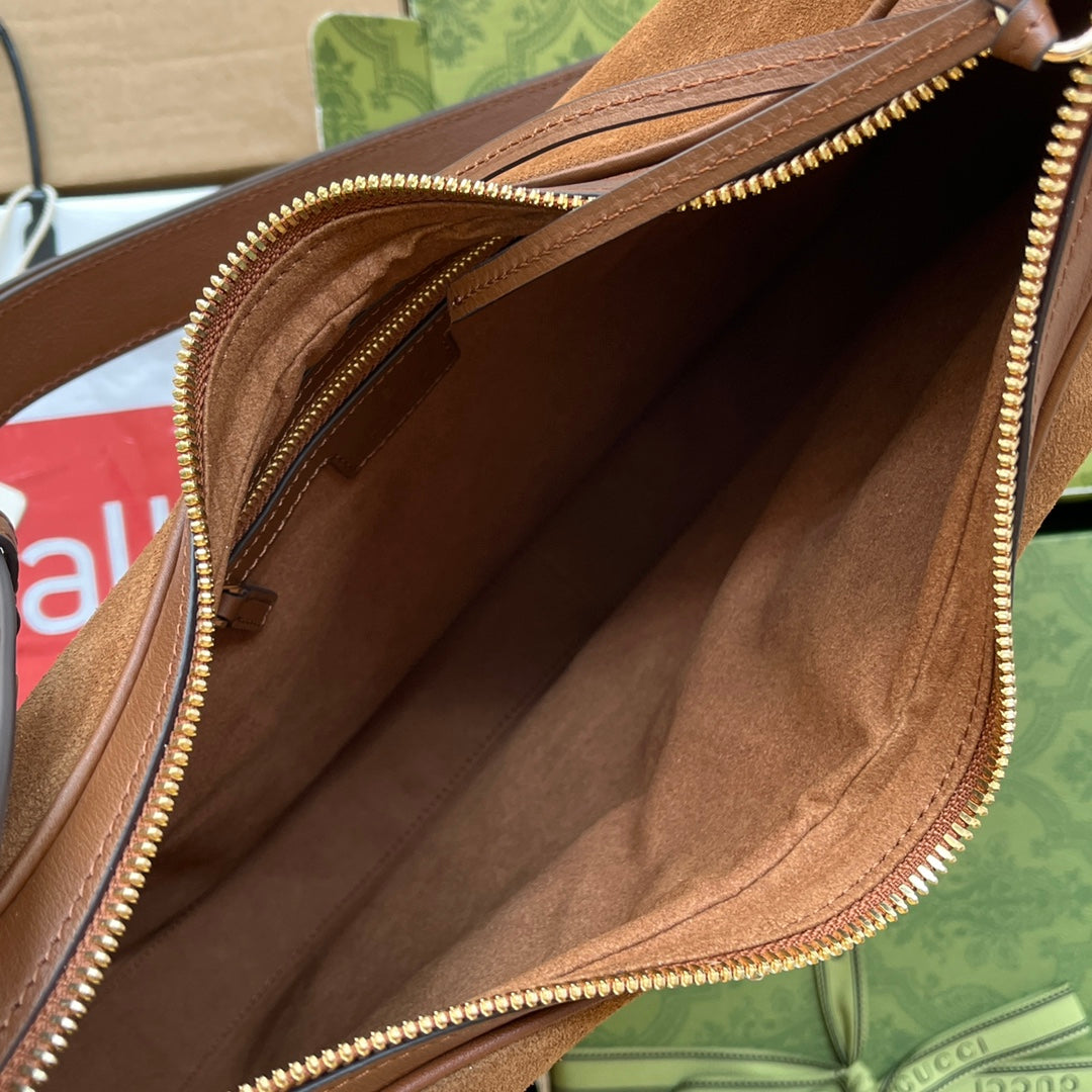 gg Atache Large Shoulder Bag Dark Brown For Women, Women’s Bags 13.8in/35cm gg ‎‎702823 DVVKG 2664