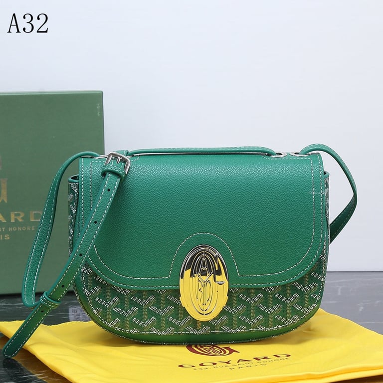 GY SEAL CLASP THE 233 BAG GREEN 25CM