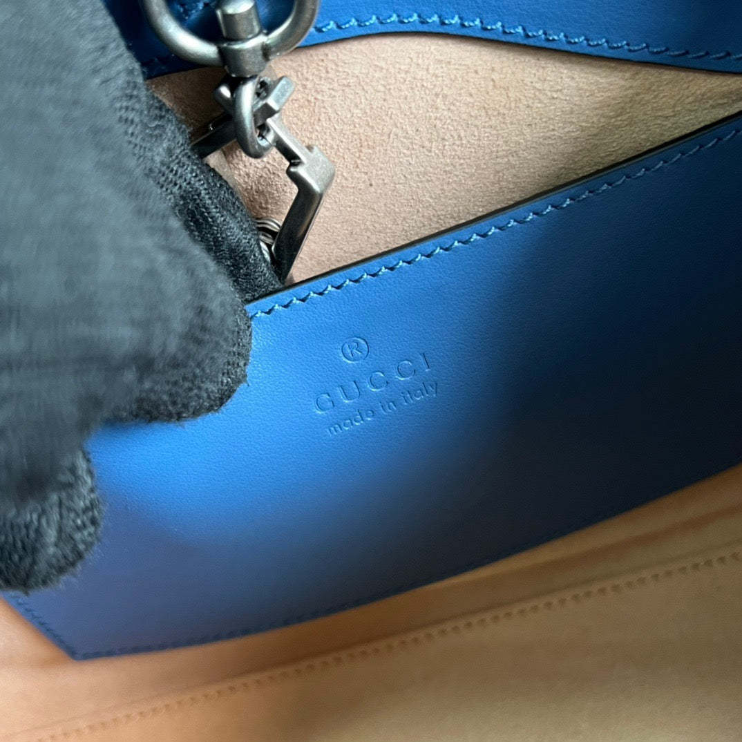 gg Marmont Medium Matelasse Tote Blue For Women, Women’s Bags 13.6in/34cm gg ‎‎675796 UM8BF 4340