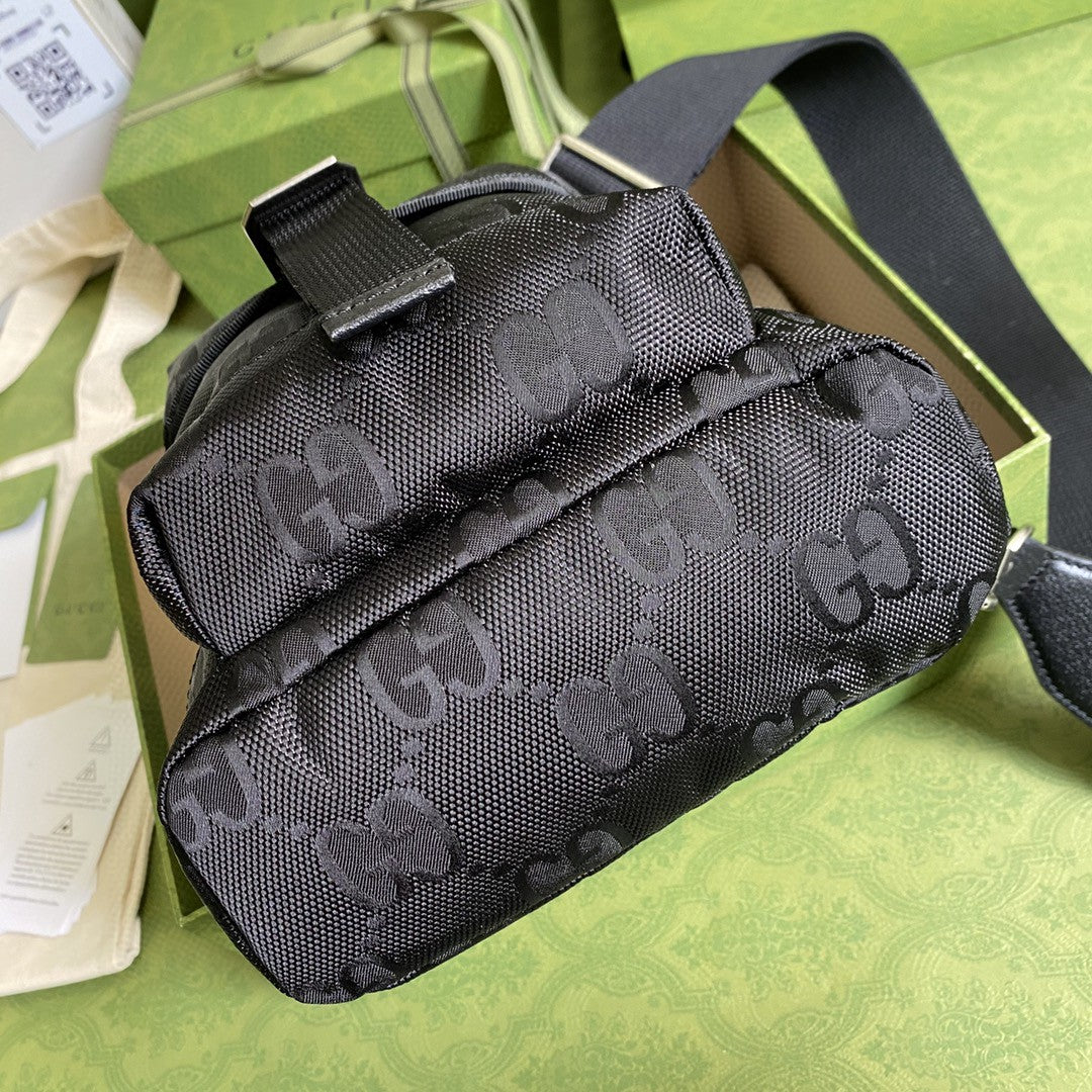 gg Off The Grid Sling Backpack Black gg Nylon For Men 11in/27cm 658631 H9HUN 1000