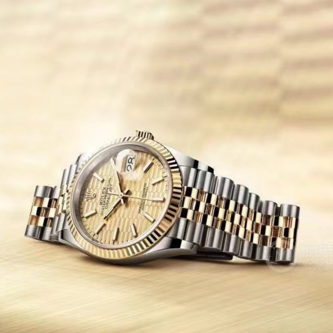 ROLEX OYSTER DATEJUST OYSTERSTEEL GOLD FLUTED DIAL YELLOW GOLD 36MM M126333 0022