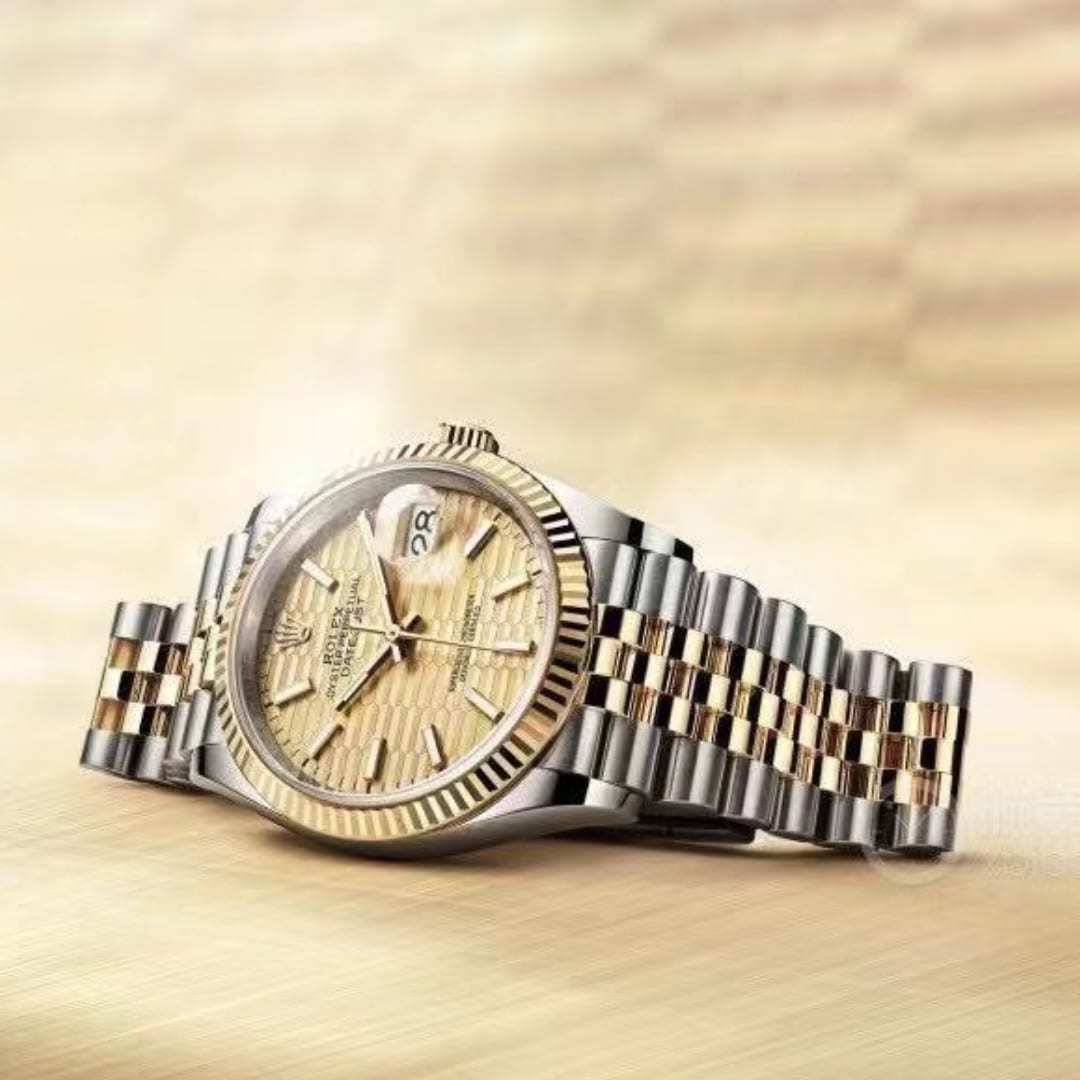 ROLEX OYSTER DATEJUST OYSTERSTEEL GOLD FLUTED DIAL YELLOW GOLD 36MM M126333 0022