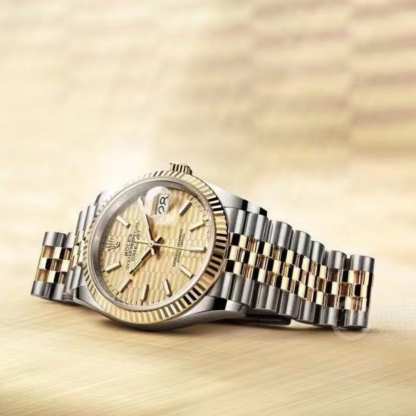 ROLEX OYSTER DATEJUST OYSTERSTEEL GOLD FLUTED DIAL YELLOW GOLD 36MM M126333 0022