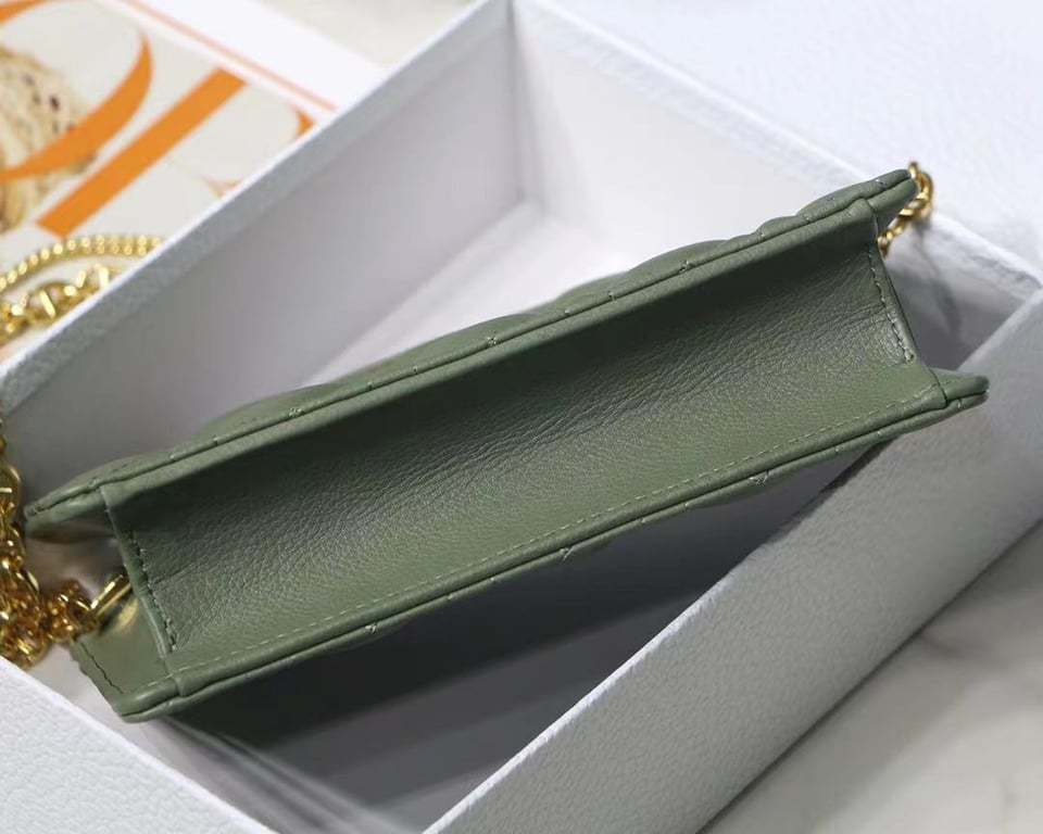 dir CARO ZIPPED POUCH WITH CHAIN CEDAR GREEN S5106UWHC_M67H
