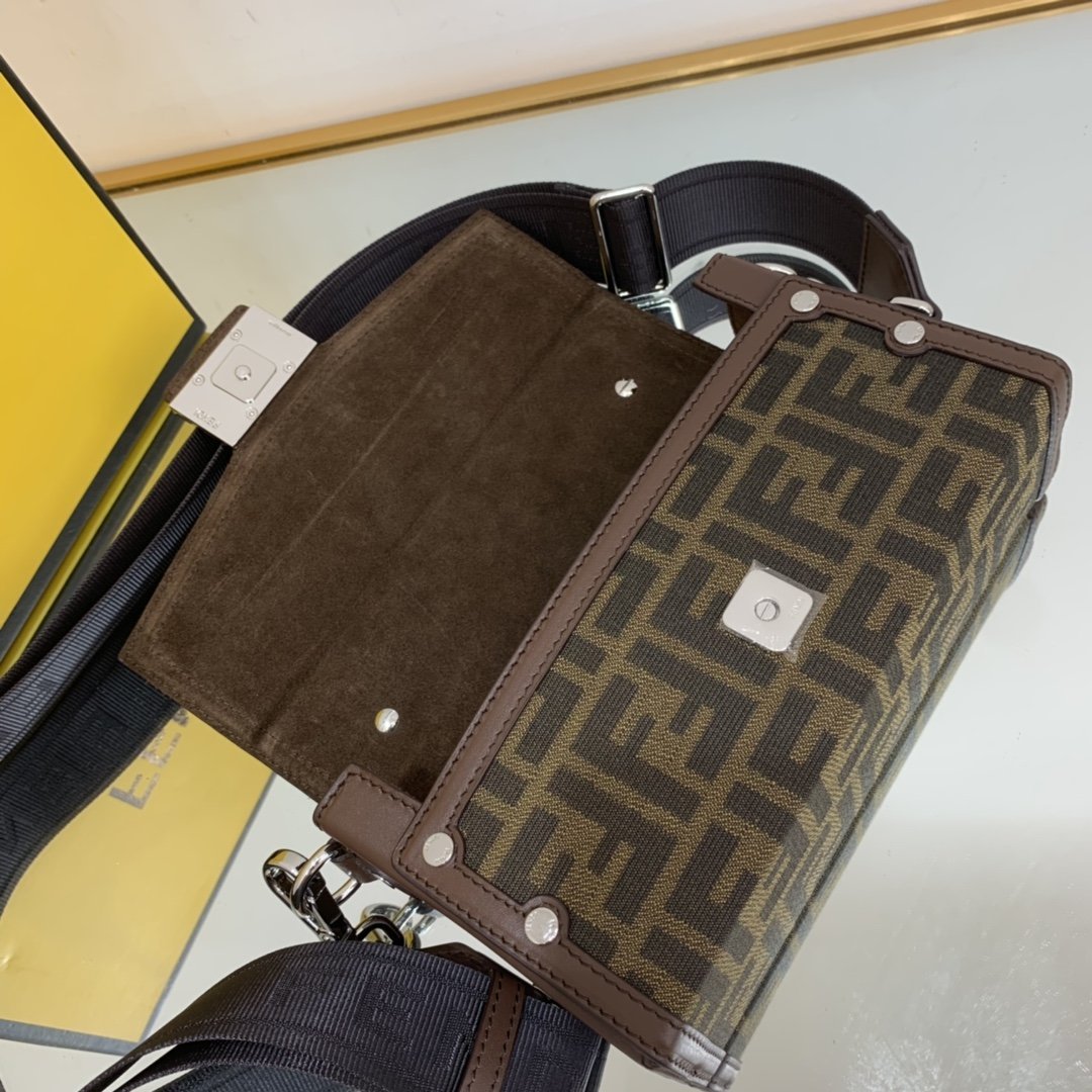 FI Baguette Soft Trunk Mini Dark Brown Bag For Woman 10cm/4in