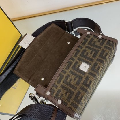 FI Baguette Soft Trunk Mini Dark Brown Bag For Woman 10cm/4in