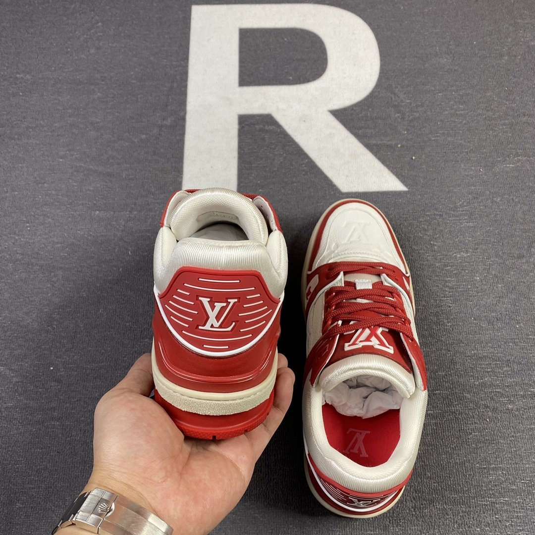 LUV TRAINER SNEAKER RUBBER MONOGRAM RED