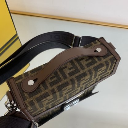 FI Baguette Soft Trunk Mini Dark Brown Bag For Woman 10cm/4in