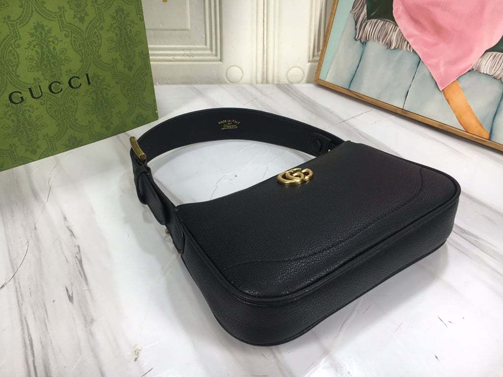 GG APHRODITE MINI SHOULDER BAG BLACK 21CM
