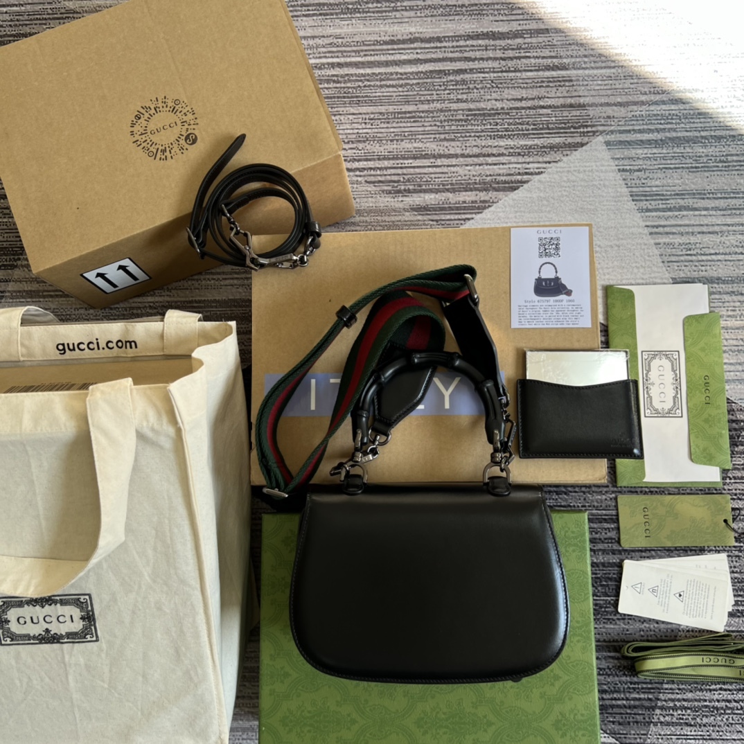 GG Bamboo 1947 small top handle bag  675797 10ODP 1060