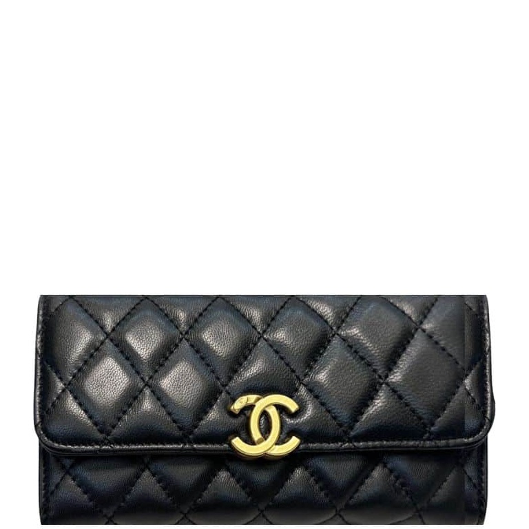 CHL LONG FLAP WALLET BLACK 19CM